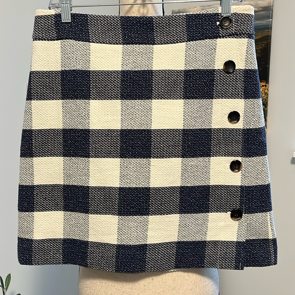 NWOT Ann Taylor Checked Skirt